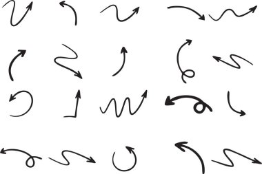 İş planı, sunum ve eğitim için oklar hazır. Şık Sembol, El yapımı ok koleksiyonu. Poster, afiş, el ilanı ve kumaş baskısı için tasarım ögesi.