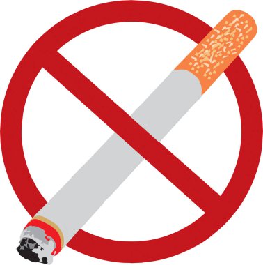 Realistic 3d Smoking Prohibited Sign. No tobacco day symbol. Public Health and Safety awareness message for electronic, social and print media. Public place signboard. clipart