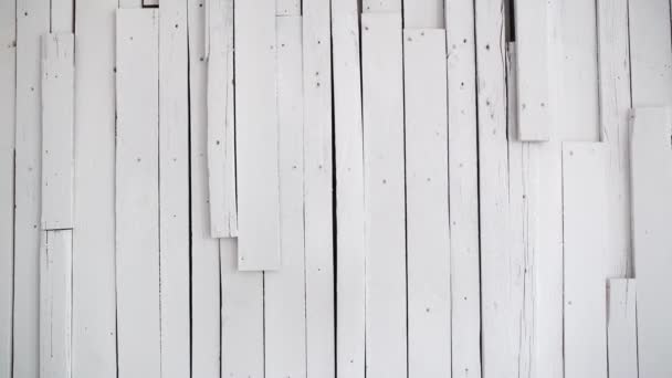 Holz Hintergrund Textur Board Weiße Holzstruktur Hochwertiges Filmmaterial — Stockvideo
