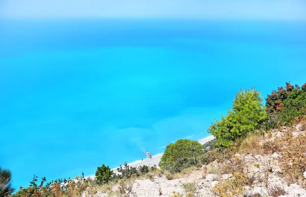 エグレムニ島のビーチの風景 ギリシャ イオニアの海 — ストック写真