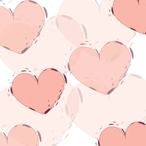 Abstrakt Bakgrunn Med Hjerter Vektor Valentinsdag Tema Kjærlighet Ikon – stockvektor