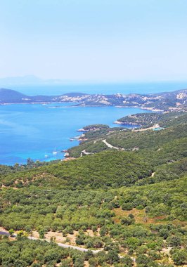 Sivota köyü Thesprotia Yunanistan manzarası