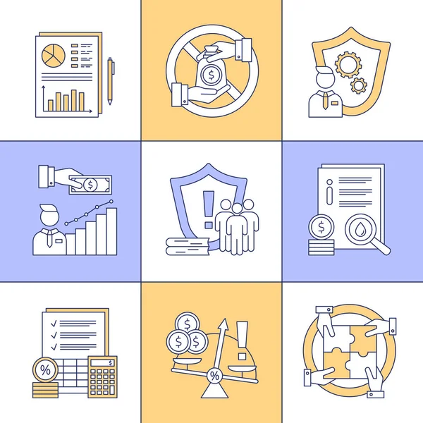 Esg Governance Concepts Icons Set Vector Illustration — Stock Vector