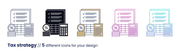 Tax strategy icon, ESG Governance concept. Vector illustration isolated on a white background.