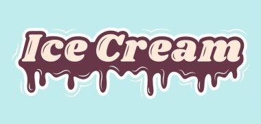 Dondurma vektör gösterimi mavi arkaplan üzerinde.