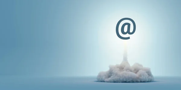 Email Έκρηξη Σύμβολο Πρωτότυπο Απόδοση Έννοια Της Τεχνολογίας — Φωτογραφία Αρχείου