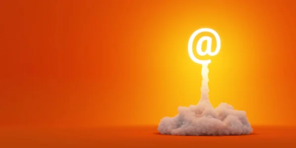 Email Έκρηξη Σύμβολο Πρωτότυπο Απόδοση Έννοια Της Τεχνολογίας — Φωτογραφία Αρχείου