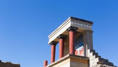 Yunanistan 'ın en büyük adası Girit' teki Knossos Sarayı