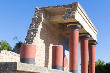 Yunanistan 'ın en büyük adası Girit' teki Knossos Sarayı