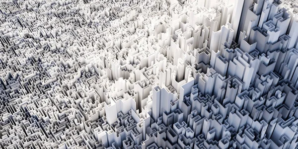 Infinite Maze Mega City Technology Development Concepts Original Rendering — Stockfoto