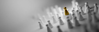 Leader and influencers, among all the others; original 3d rendering