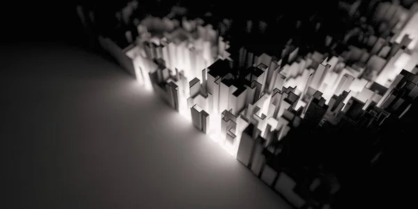 Infinite Maze Mega City Technology Development Concepts Original Rendering —  Fotos de Stock