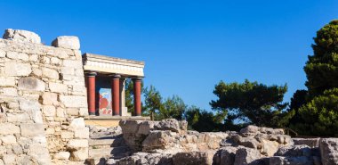 Yunanistan 'ın en büyük adası Girit' teki Knossos Sarayı