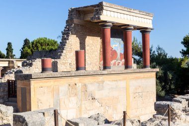 Yunanistan 'ın en büyük adası Girit' teki Knossos Sarayı