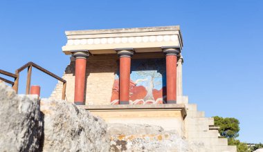 Yunanistan 'ın en büyük adası Girit' teki Knossos Sarayı