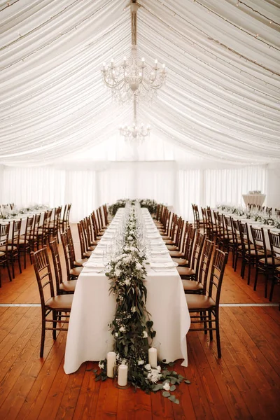 Wedding decoration with flowers in beautiful place