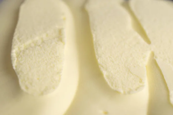 Крупный План Вкусного Ванильного Мороженого Коробке — стоковое фото