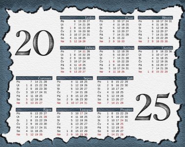 2020 ve 2025 yıllarının yıllık takvimi vurgulanmış bayramlar ve etkinliklerle birlikte
