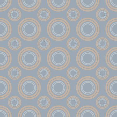 Açık arkaplanda yumuşak renklerde daireler çizen kusursuz desen