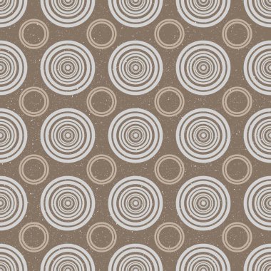 Modern tasarım projeleri için tarafsız tonlarda eşmerkezli dairelerin kusursuz deseni