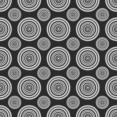 Modern tasarım projeleri için siyah bir arkaplan üzerinde eşmerkezli dairelerin cesur desenleri