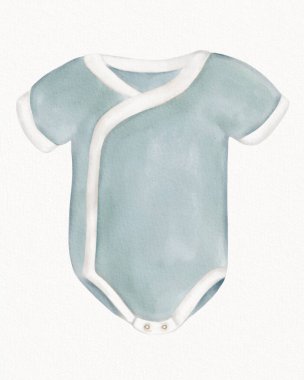 Mavi bebek aksesuarları çocuk odası dekoru için kusursuz desenli