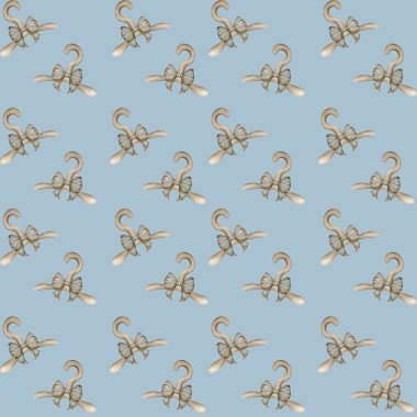 Mavi bebek aksesuarları ve eğlenceli bir tasarım sunan kusursuz bir desen.