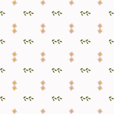 Narin çiçekler ve yeşilliklerle dolu canlı Paskalya yumurtası deseni. Bahar kutlamaları için mükemmel..