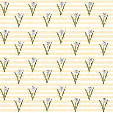 Açık arkaplanda çiçek aksanıyla pürüzsüz bir desenle suluboya Paskalya yumurtaları..