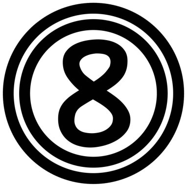 Tekstil kumaşı üzerine biçimlendirilmiş tasarımda gösterilen sekiz numaralı cesur, çeşitli paketleme ve paketleme ihtiyaçları için uygun..