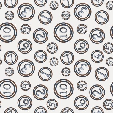 Tekstil baskısı olarak tasarlanmış renkli sayılar, el yapımı, paketleme ve paketleme faaliyetleri için mükemmel..