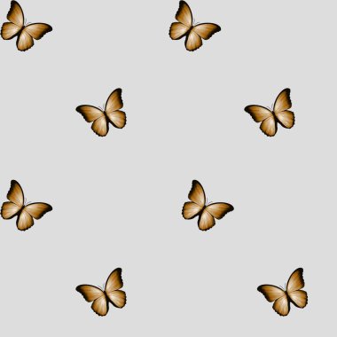 Bu pürüzsüz desen yumuşak renklerde kelebekler içerir, kumaş ve ambalaj tasarımları için mükemmeldir..