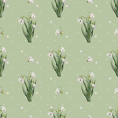 Bu kusursuz kar damlası deseninde, narin çiçekler ve yapraklarla, sarma ve kumaş tasarımları için mükemmel..