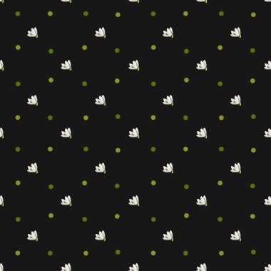 Kar damlaları ve noktalardan oluşan kusursuz bir şablon, yeni tasarlanmış kumaş ve ambalaj projeleri için mükemmel..