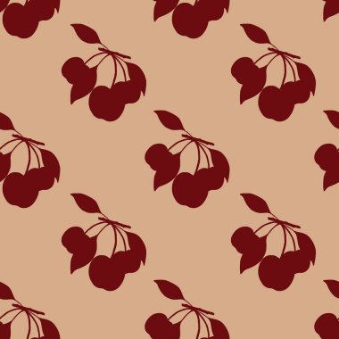 Bu suluboya kiraz deseni, tekstil uygulamaları ve ambalajları için zarif ve modern bir görünüm sunar..