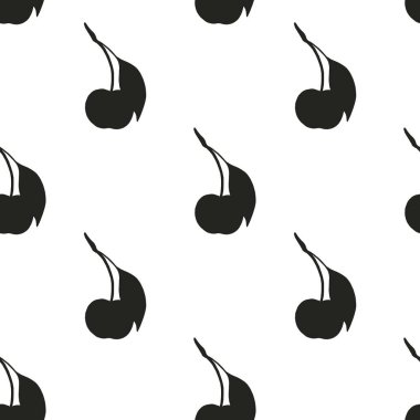 Kirazlar, tekstil tasarımları ve ambalaj kağıtları için ideal, minimalist bir stili gösteren kusursuz bir desen yaratırlar..