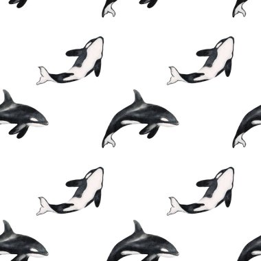 Bu eşsiz tasarım, çevre dostu ambalaj kağıtları için mükemmel, kusursuz desenli balinalar ve foklar içerir..