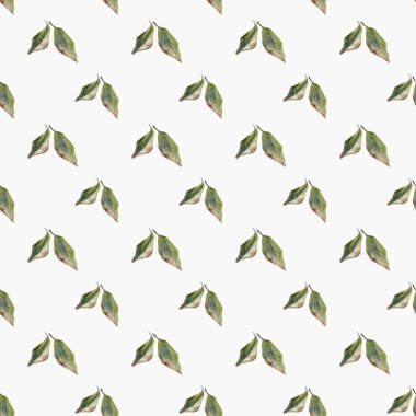 Delicate watercolor painting of magnolia leaves creates a seamless pattern suitable for fabric and wallpaper. clipart