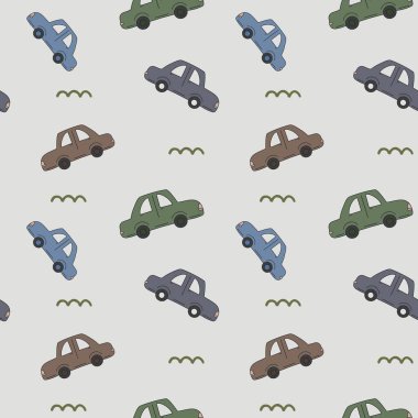 Bu pürüzsüz desen, bebek kumaşı, duvar kağıdı veya ambalaj kağıdı için mükemmel, çeşitli renklerde suluboya arabalara sahiptir..