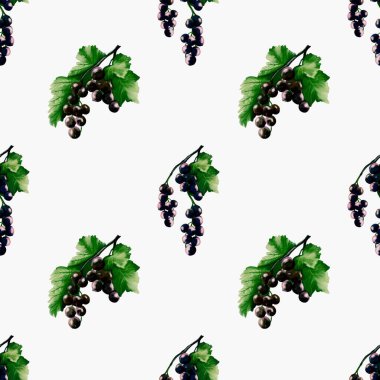 Bu pürüzsüz kuşüzü deseni beyaz arka planda canlı böğürtlenler ve yeşil yapraklar barındırır. Kumaş kullanımı için idealdir..