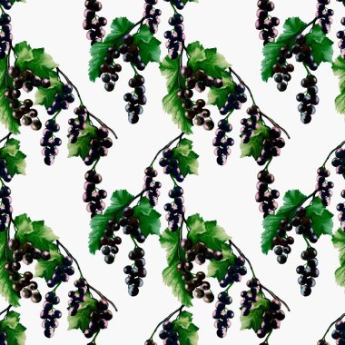 Bu pürüzsüz kuşüzsüz desen, temiz beyaz bir zemin üzerinde canlı meyve ve yemyeşil yapraklar barındırıyor, tekstil için mükemmel..