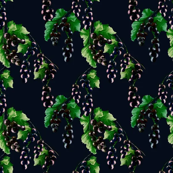 Bu pürüzsüz desen, kumaş ve ambalaj kağıdı için ideal, zıt bir arka planda kuşüzü ve yeşil yapraklar içerir..