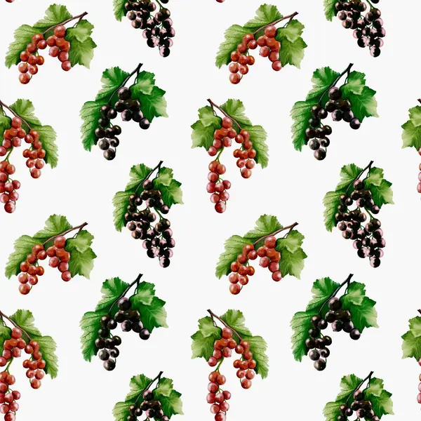 Bu pürüzsüz kuşüzsüz suluboya tasarımı, tekstil ve duvar kağıtları için ideal canlı meyve ve yeşil yapraklara sahiptir..