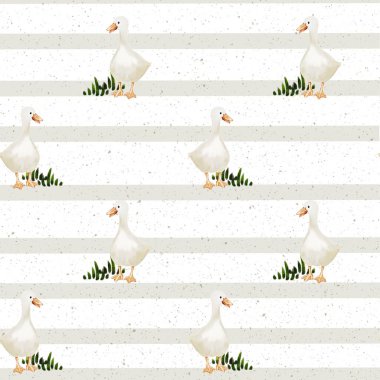 Tuhaf suluboya kazlar kumaş, duvar kağıdı ve ambalaj kullanımı için uygun hoş bir desen oluştururlar..