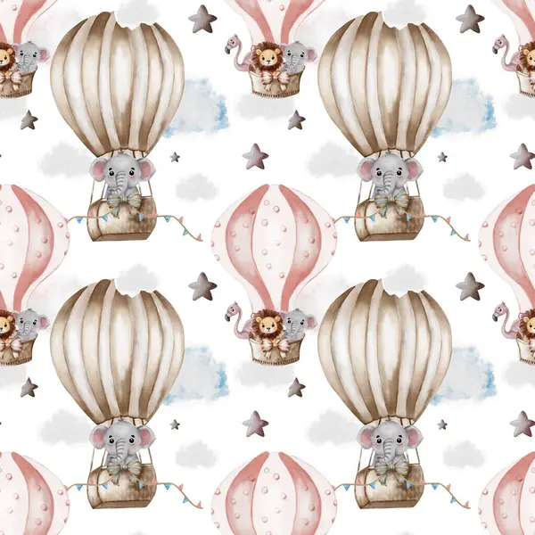 Bu kusursuz tasarım, filler ve aslanlar gibi sevimli hayvanları çeşitli projeler için mükemmel sıcak hava balonlarında sergiliyor..