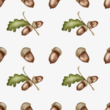 Kusursuz meşe palamudu ve meşe yaprağı desenleri, sonbaharın özünü dekorasyona uygun canlı ve zarif bir şekilde yakalar..