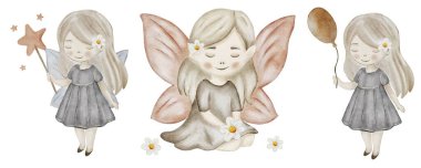 Hassas kanatları ve çiçek aksanıyla büyüleyici periler kumaş ve duvar kâğıdı için mükemmel, kusursuz bir desen yaratırlar..