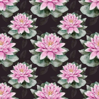 Renkli kurbağalar ve narin yusufçuklar sakin bir bataklıkta canlı su zambaklarını süsler..