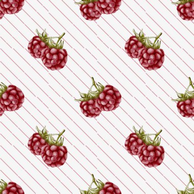 Parlak ahududu bembeyaz bir arka plan süsler, tekstil ve ambalaj uygulamaları için mükemmel bir görünüme sahiptir..