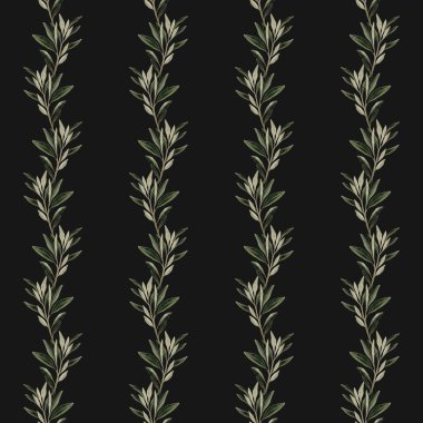 Hassas bir suluboya yaprak deseni kumaş sarma ve paketleme amaçları için kusursuz bir tekstil tasarımı yaratır..